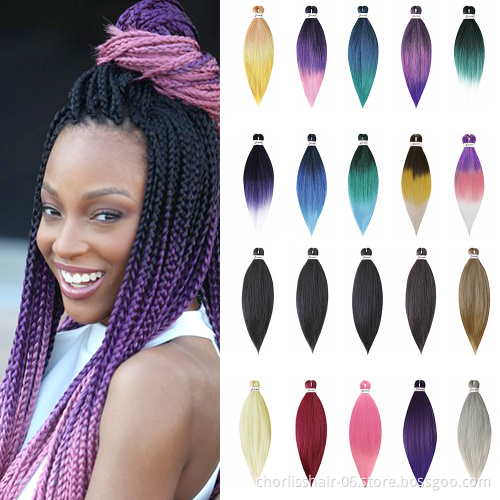 Ombre Yaki Straight Jumbo Hair Afro Private Label Braids Pre Stretched Expression EZ Braiding Synthetic Hair Extension For Women